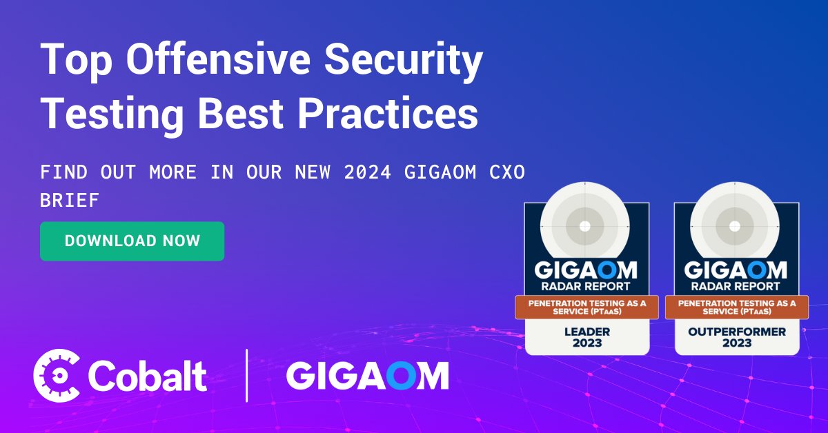 cobalt_io's tweet image. 🔍 Looking to enhance your security strategy? 

Learn why proactive measures are essential for today’s digital leaders and how offensive testing fortifies resilience.

Read the full brief: hubs.la/Q02WfC0R0

#SecurityTesting #OffensiveSecurity #CyberResilience #Cobalt