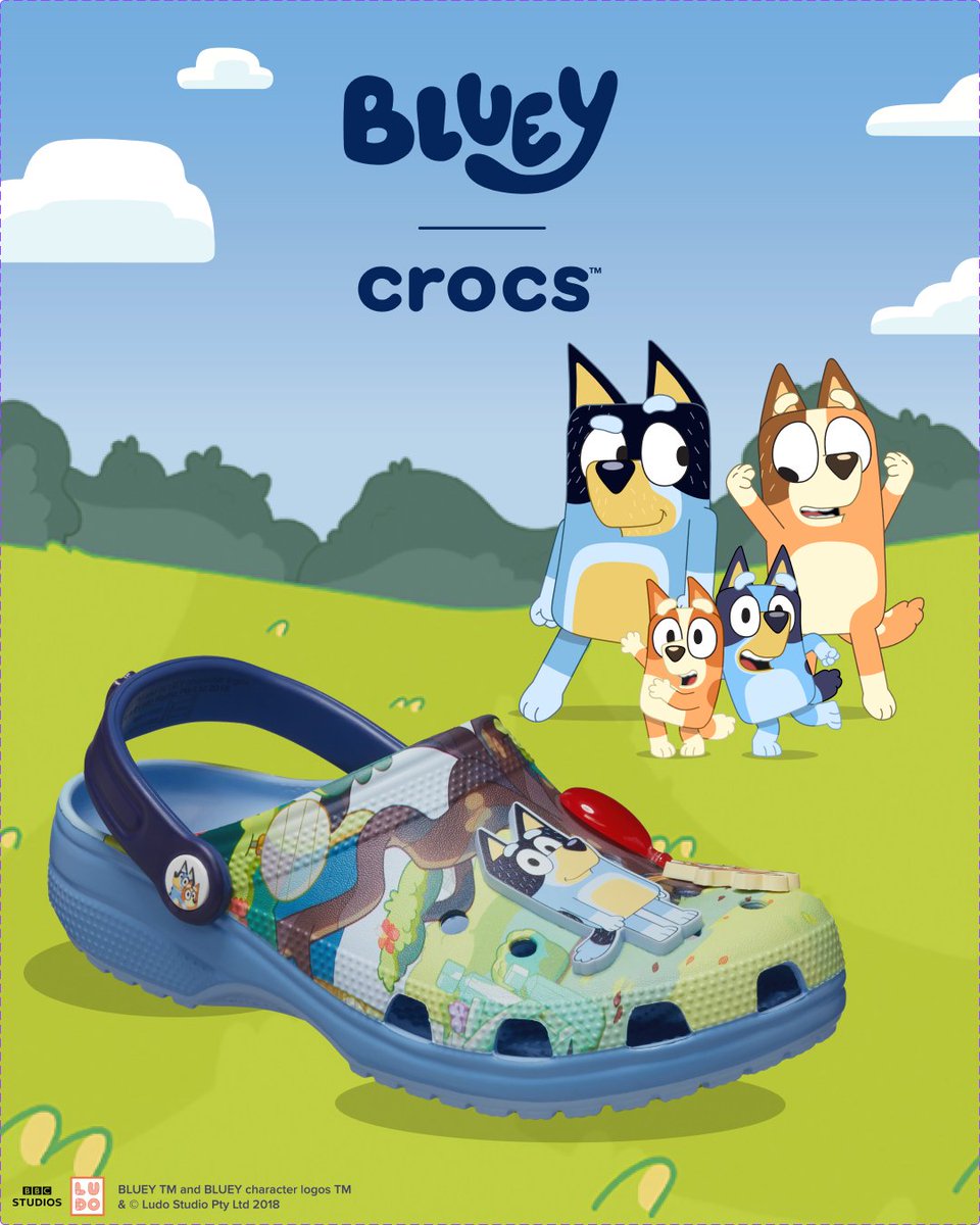 cheese and Croc-ers! The Bluey Classic Clog is here. shop now at Journeys.

#crocs #bluey #journeysshoes