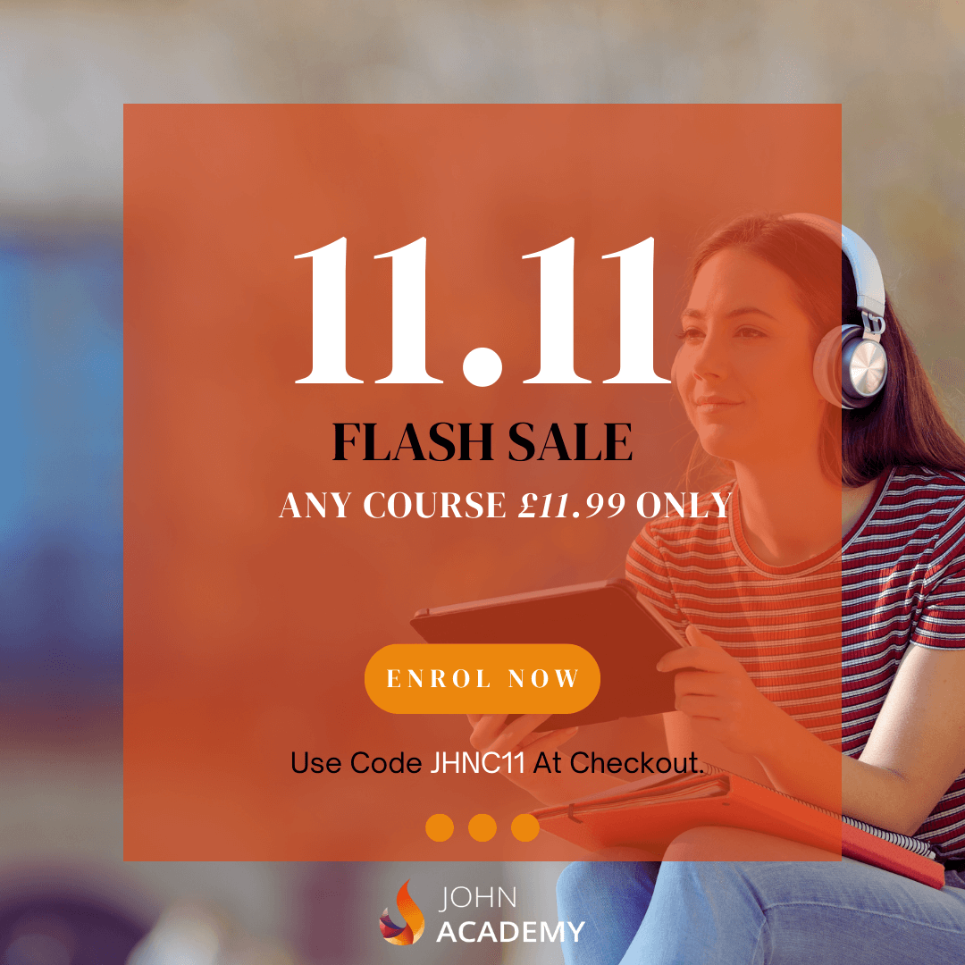 johnAcademyuk's tweet photo. 🎉 11.11 Flash Sale Alert!

Unlock 3000+ courses for just £11.99 each with code JHNC11! This is your chance to learn anything, anytime, with instant certificates to showcase your skills. Don’t miss out!

👉 Enrol Now: https://t.co/4lyvDaTAXq

#JohnAcademy #FlashSale #3000Courses https://t.co/Tx5OH2RN9J