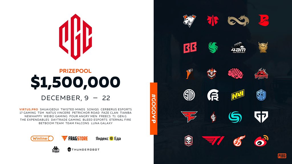 We will be participating in the most important event of the year in the esports world of PUBG – PUBG Global Championship 2024 💪 
 
📆 Dates: December 9th – 22nd 
💰 Prize Pool: $1,500,000  
📌 Location: Tropicana Gardens Mall. Kuala Lumpur, Malaysia 

The Bears are already
