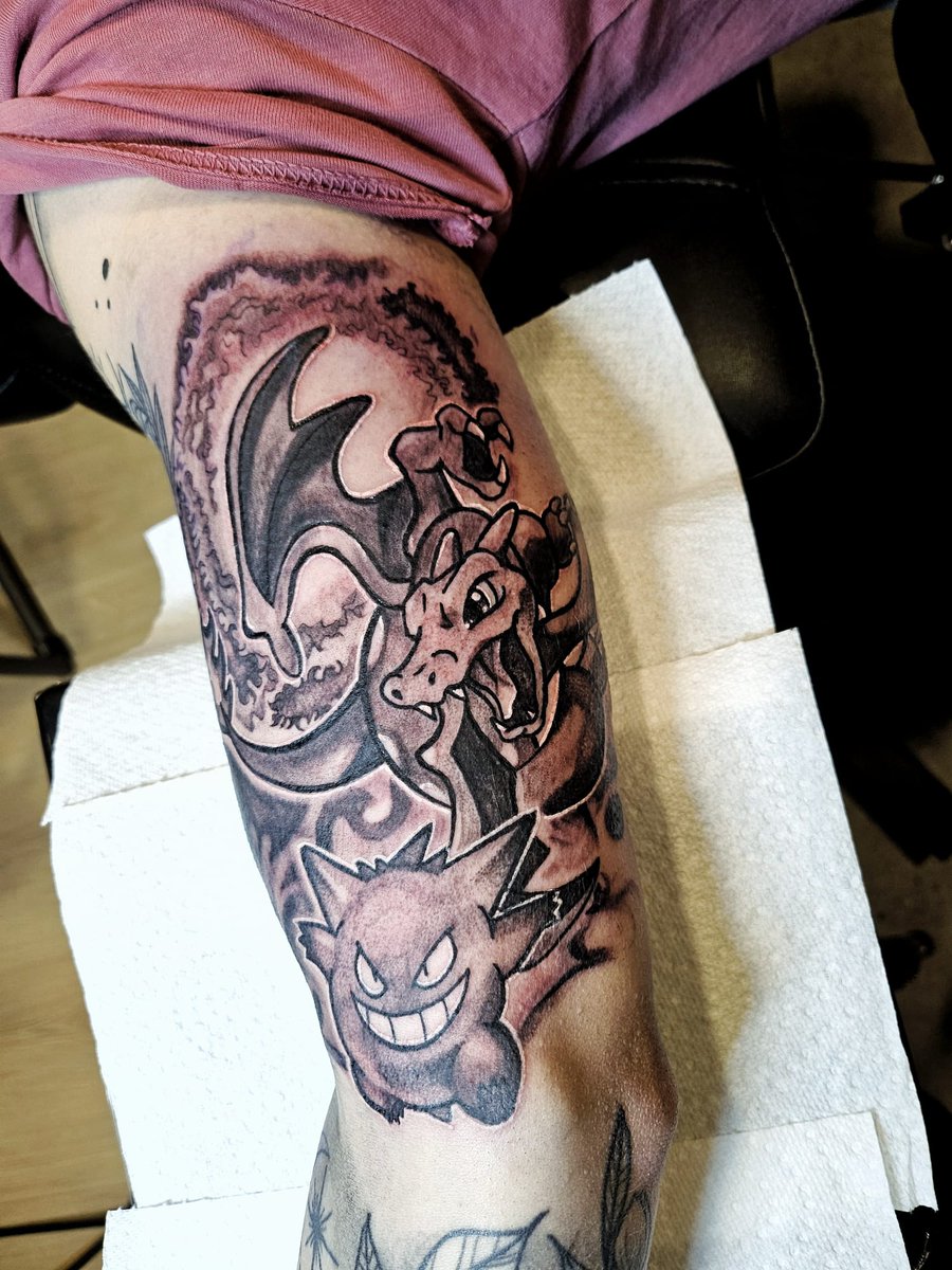 Pokemon tattoo, sleeve is almost done🔥🔥
