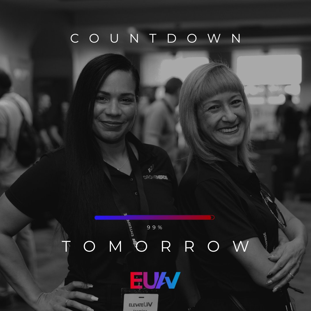 ElevateUAV begins tomorrow! We can’t wait for you to experience everything we've prepared. 
—
Haven't gotten your tickets? There is still time!
🔗hubs.li/Q02XBTx10
🎟️ Use code: EUAVSOCIAL at checkout