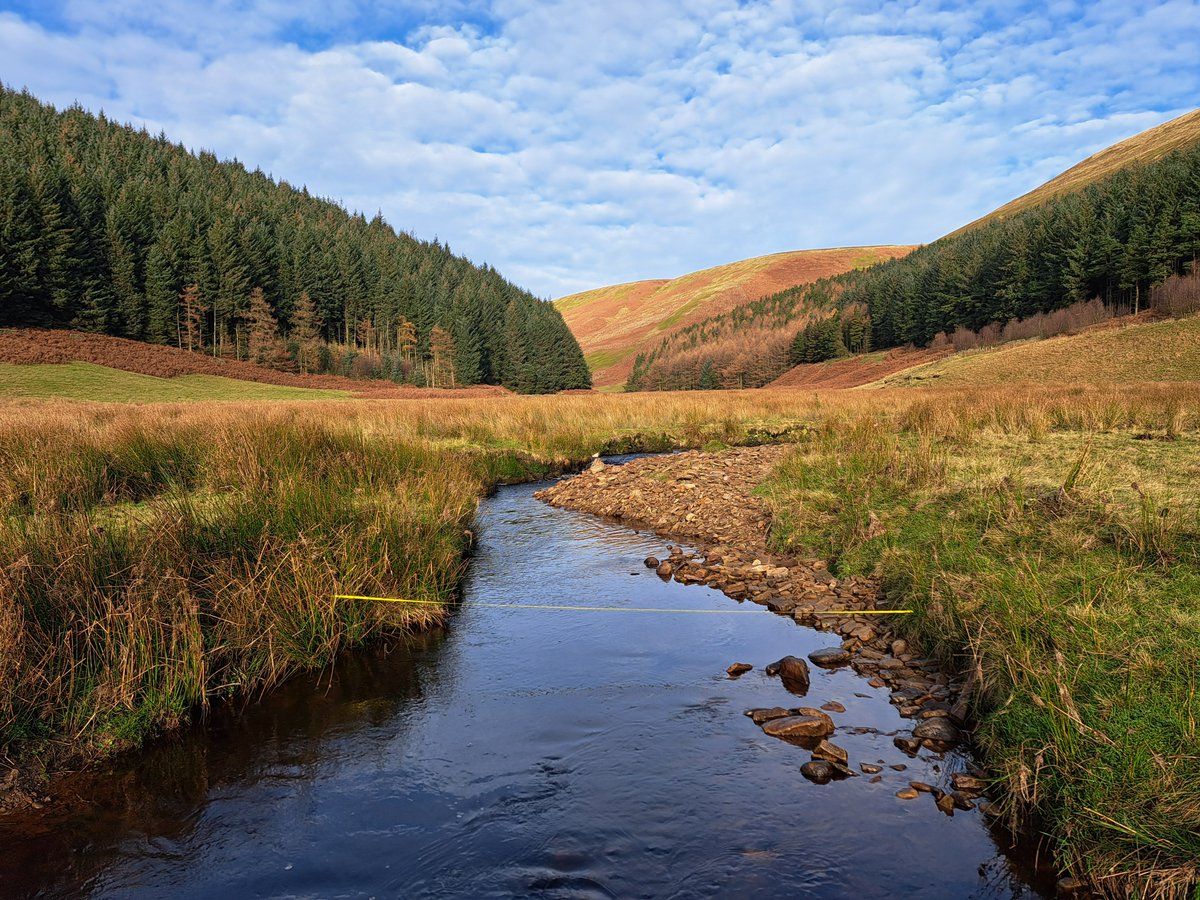 Beautiful day in the Peak District, investigating gravel bar sediment structures with <a href="/DWhit_Geo/">David Whitfield</a>. Lots of change post highest stage level since February in recent weeks!