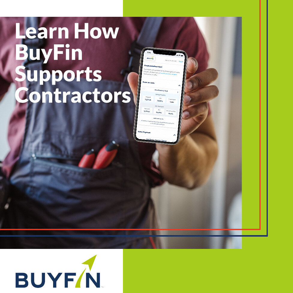 OfficialBuyFin's tweet image. #BuyFin provides #contractors the ability to offer #consumerfinancing to their customers to help:

🤝Close more jobs.
💲Increase average ticket size.

Contact us today and see your business grow: hubs.li/Q02Wszp40