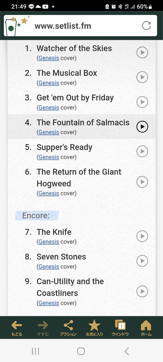 kenkenzu's tweet image. CLUB CITTA'川崎にて
THEmusicalBOX　LIVE参戦
Sハケットバンドでも近年LIVE参戦して　GENESIS聴いてたが🎵　今夜凄すぎて‼️このバンドの本気度に度肝抜かれたわ✨音もそうだけどパフォーマンスも当時を再現何か1973年にタイムトリップしたみたい🎵😊
#GENESIS
#TheMusicalBox