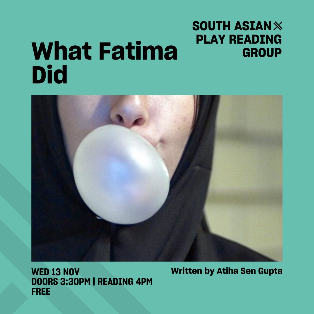 Tara Theatre (@taratheatre) on Twitter photo ๐ฃ CALLING ALL ACTORS ๐ฃ
Do you want to read at Tara Theatre? Or perhaps you want to listen to some incredible playwriting?
Either way join us for What Fatima Did hosted by our Artistic Director <a href="/KNatashaChandra/">Natasha Kathi-Chandra</a> ๐ซ
๐ญ <a href="/TaraTheatre/">Tara Theatre</a>
๐๏ธ Wed 13 Nov, 4PM
๐๏ธ taratheatre.com/whats-on/southโฆ ๐ฃ CALLING ALL ACTORS ๐ฃ
Do you want to read at Tara Theatre? Or perhaps you want to listen to some incredible playwriting?
Either way join us for What Fatima Did hosted by our Artistic Director <a href="/KNatashaChandra/">Natasha Kathi-Chandra</a> ๐ซ
๐ญ <a href="/TaraTheatre/">Tara Theatre</a>
๐๏ธ Wed 13 Nov, 4PM
๐๏ธ taratheatre.com/whats-on/southโฆ