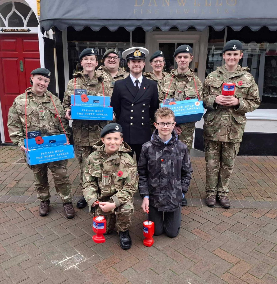 SLt Harry Turner representing #1700NAS during Sidmouth remembrance memorial parade. Whilst CPO ‘Taff’ Jones marked his respects at Caerau memorial service in Bridgend South Wales.