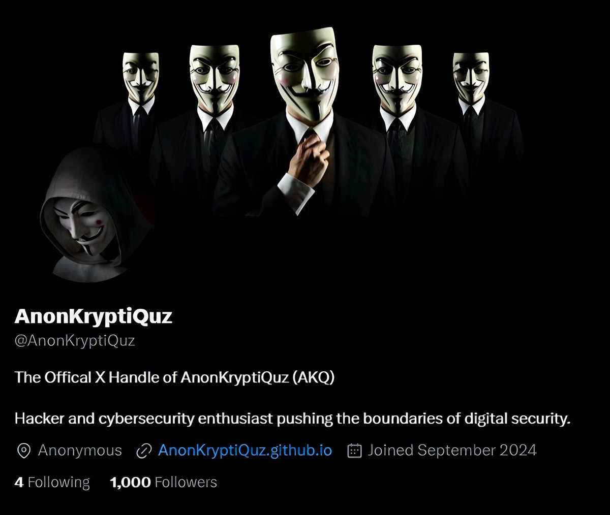 AnonKryptiQuz's tweet image. 1K. Grateful for those who see the vision. Here&apos;s to what&apos;s next 🔥