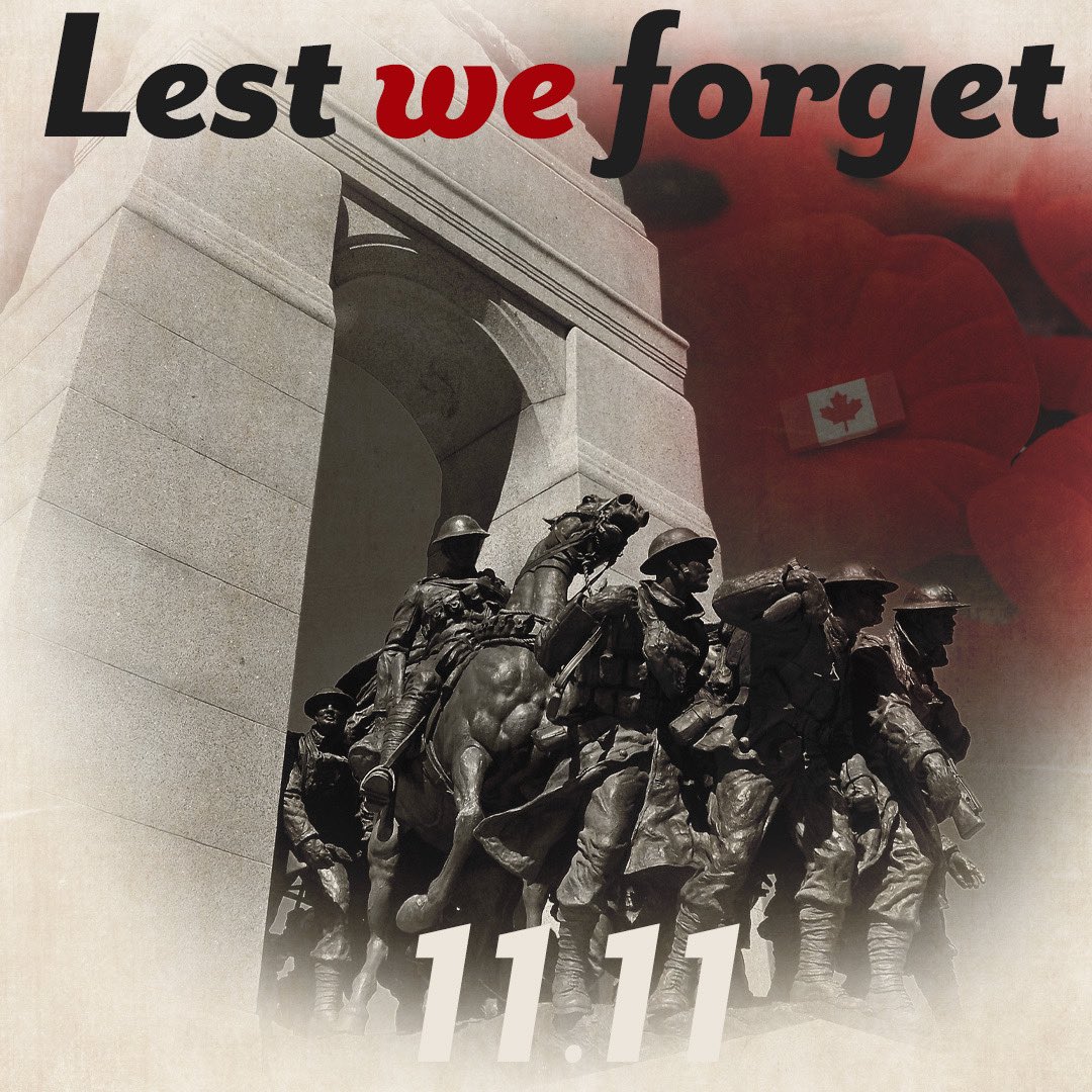 Ottawa67sHockey's tweet photo. November 11th is a day to honour and remember the courage and sacrifice of those who served.

Today, and every day, we remember them #LestWeForget https://t.co/YtX2Pz6Tih