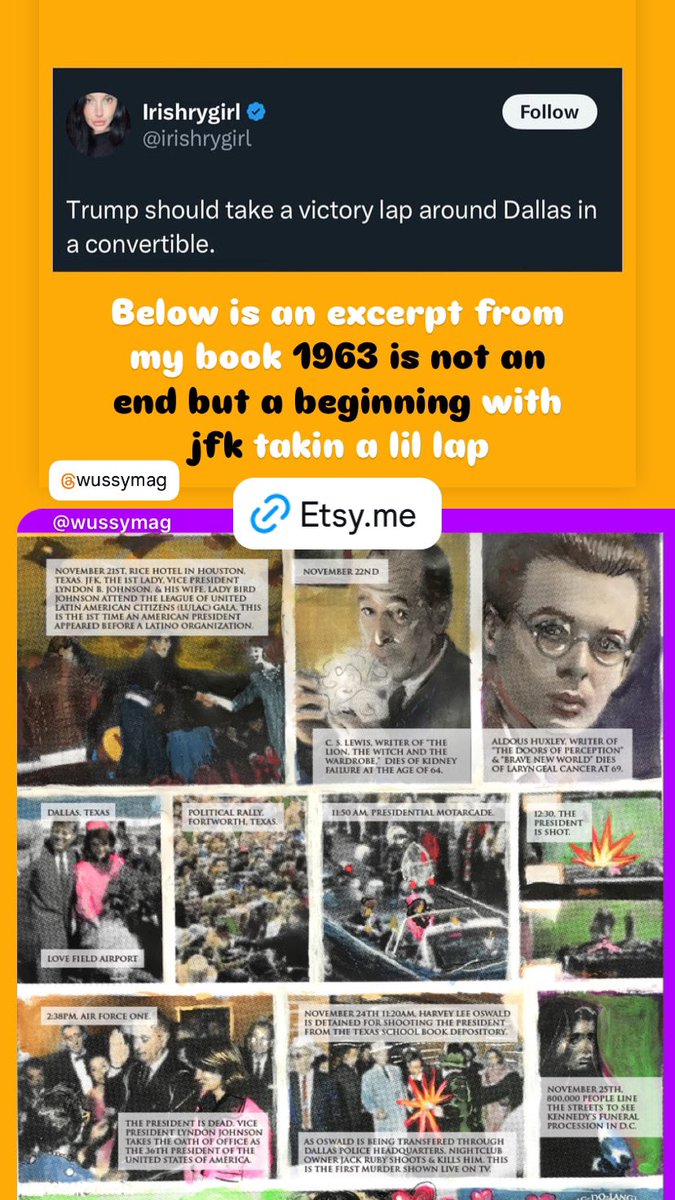 Found <a href="/irishrygirl/">Irishrygirl</a> on <a href="/wussymag/">Wussy Mag</a> 

Get my comic at:
etsy.me/3idhgy4

#1963 #jfk #politicalcomics #leftistmemes