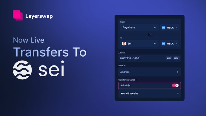 Layerswap Expands Support for USDC Transfers to Sei Network