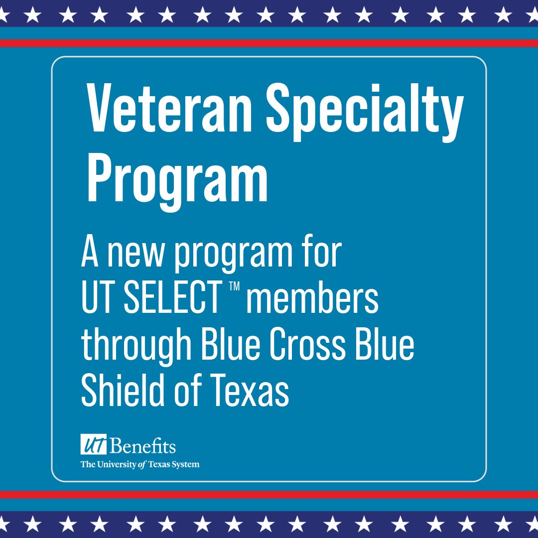 utbenefits's tweet photo. If you’re a U.S. military veteran with UT SELECT medical coverage, we have a new service for you. 🧵 (1/3)

#utsystem #utselect #Veterans #VeteransDay https://t.co/Aep0BcVtxG