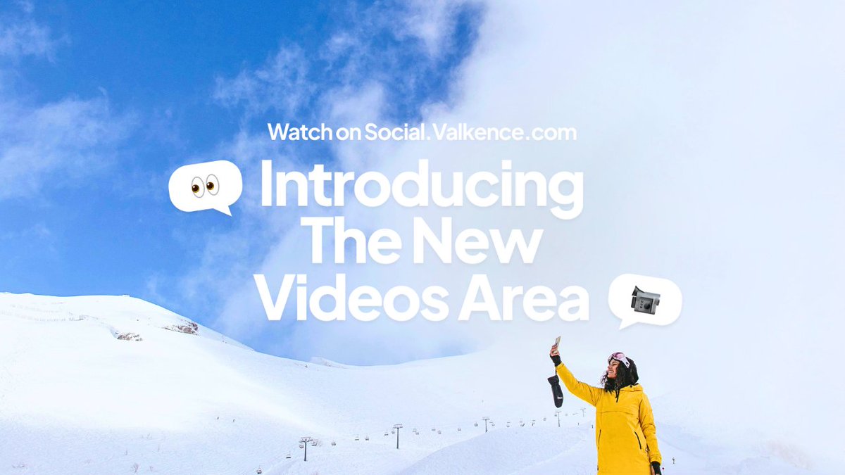 ValkenceSocial's tweet photo. we're excited to announce an all-new area on Valkence Social, Videos 📹🎉 

we all love to share videos, from travel moments to gaming clips, and today, we're bringing a new, designated place to do just that https://t.co/ren4R0BkGM