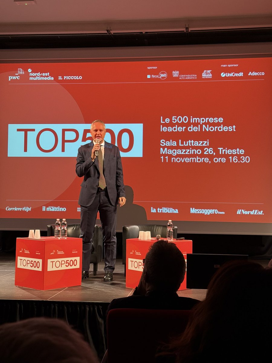 Confindustria Alto Adriatico è sponsor di #Top500. Oggi a #Trieste la prima tappa del ciclo di eventi.