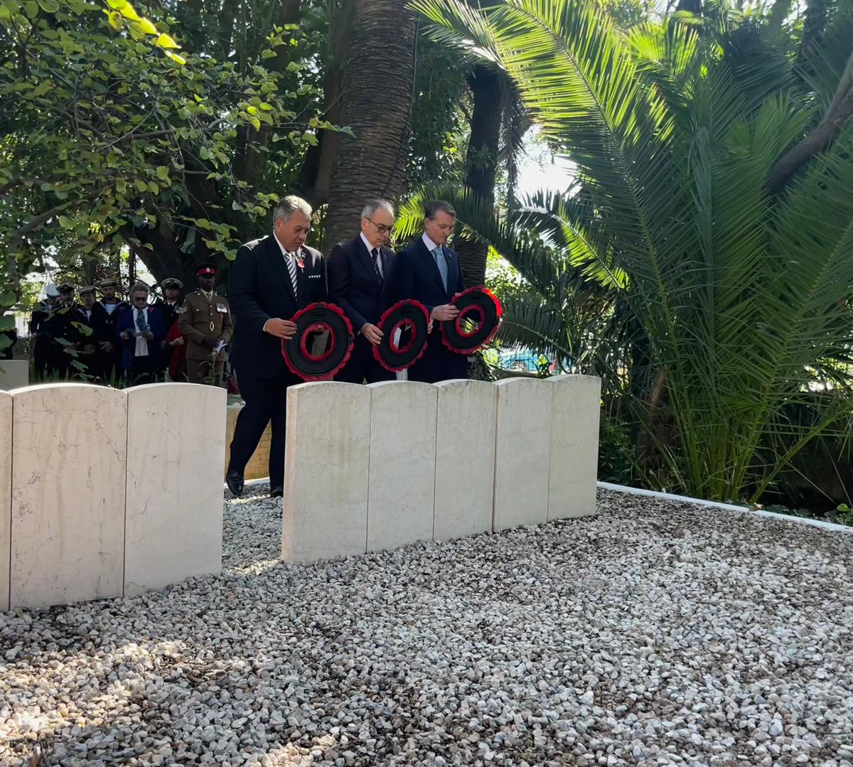 UKinMorocco's tweet photo. The British Embassy Morocco marked Remembrance Sunday at St Andrew's Church in Tangier, to pay tribute to all veterans who have fallen in conflict.

#RemembranceDay is a chance to remember the sacrifices that previous generations have made.

@DefenceHQ @RNGibSqn https://t.co/ZLi0y7QLEk