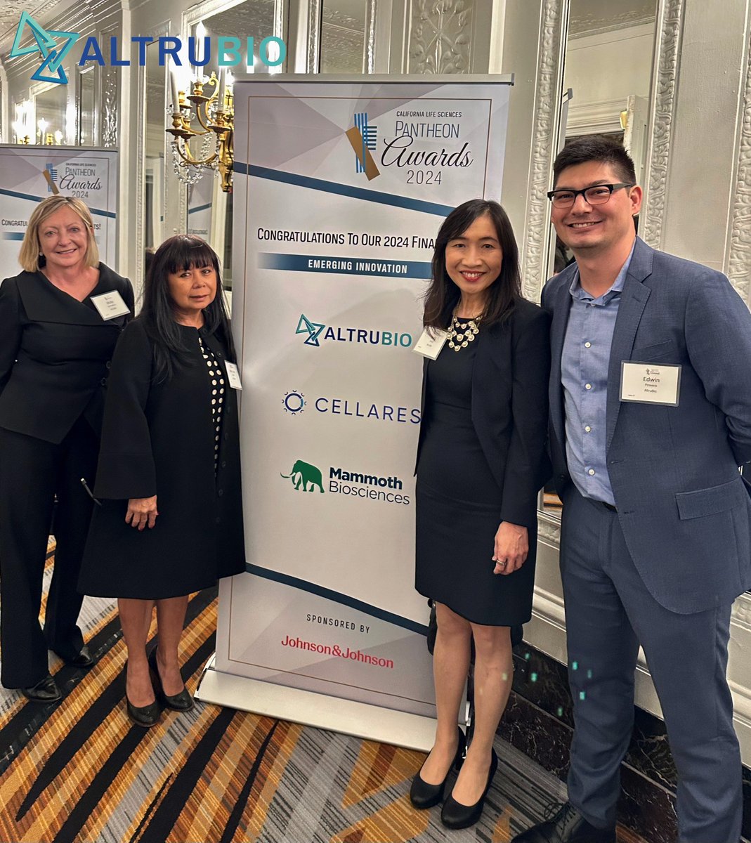 It was such an honor to be one of the finalists in the Emerging Innovation category for the prestigious <a href="/CALifeSciences/">California Life Sciences (CLS)</a> #Pantheon2024 Awards and to be recognized among the innovative biotech companies at last night’s 21stAnnual Pantheon Awards ceremony.