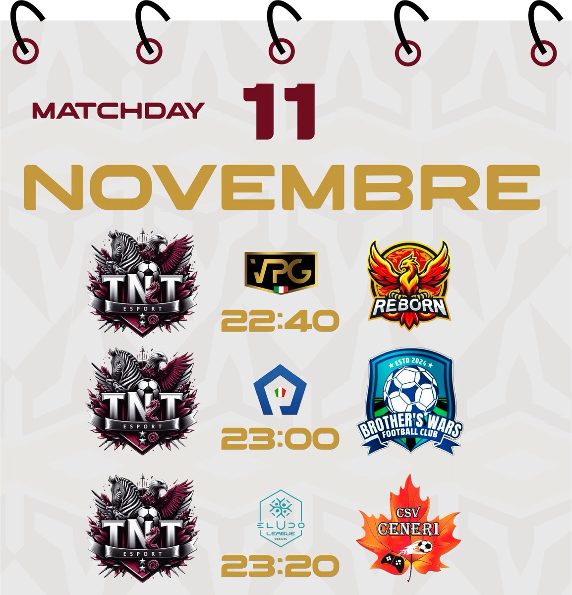 brandonlee_89's tweet photo. Matchday 11 Novembre
finalmente si inizia anche con @eLUDO_official 
#forzatnt

seguiteci su 
https://t.co/jQ89dgcyPg https://t.co/Myg3FZJWHu