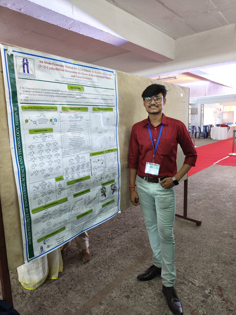 CHEMSayan2499's tweet photo. RACS 2024, IIEST Shibpur 
Poster presentation on Electroorganic Synthesis https://t.co/06u0wMdJb2