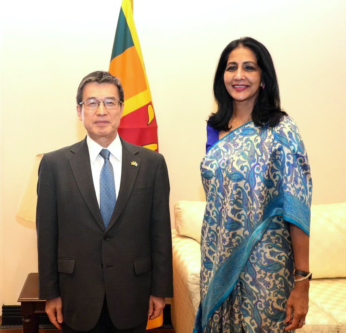 AWijewardane's tweet photo. Pleased to welcome HE Akio Isomata, Ambassador of Japan following his presentation of credentials. We will further consolidate our excellent bilateral relations during his tenure. 🇱🇰🇯🇵
@JapanEmb_SL https://t.co/mU4vQuXS2T