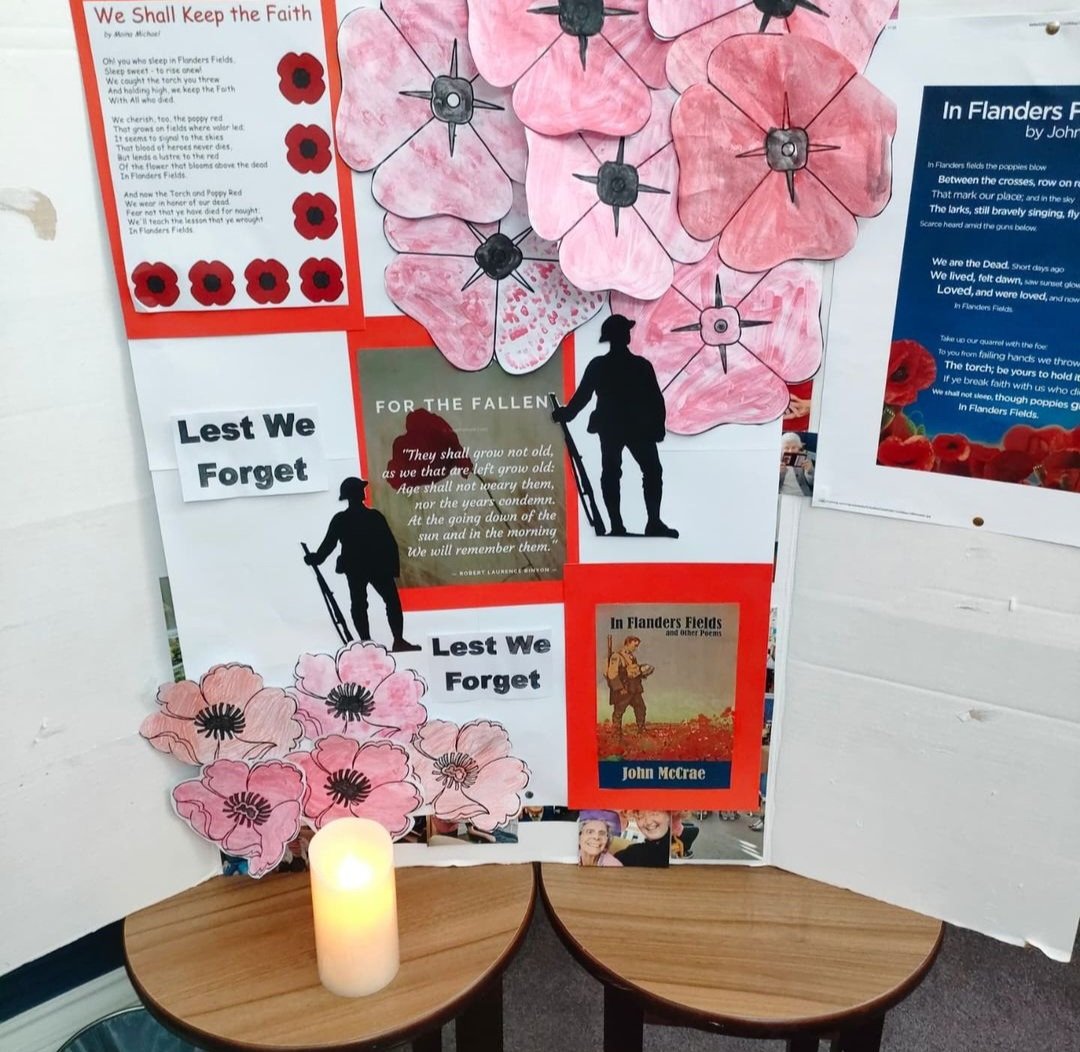 AS_Bearsden's tweet photo. Revd David visited Abbotsford House care home with Benjamin the praying bunny complete with poppy for a service of remembrance which included hymns, prayers and readings plus a time for sharing memories.
#allsaintsbearsden #scottishepiscopalchurch #dioceseofglasgowandgalloway https://t.co/N5jlbF5EN8
