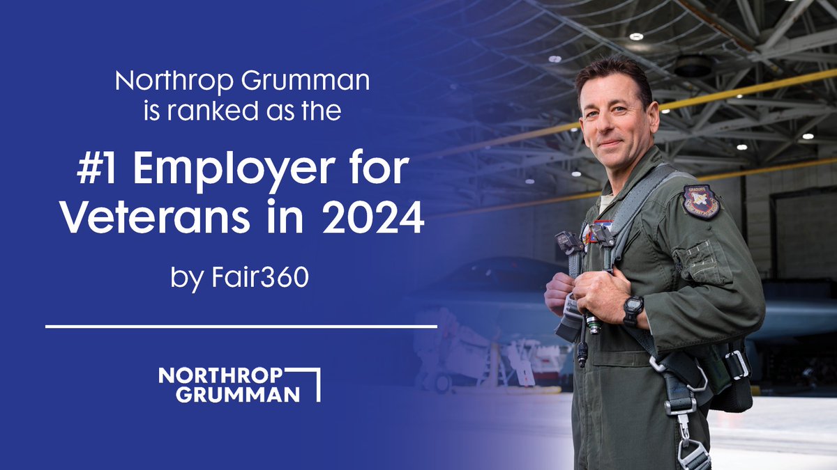 In honor of #VeteransDay, I'm proud to announce that <a href="/northropgrumman/">Northrop Grumman</a> has been named the #1 Employer for Veterans in 2024 by Fair360! 

Discover more about their dedicated efforts to hire and support veterans at ms.spr.ly/6019W5xUz