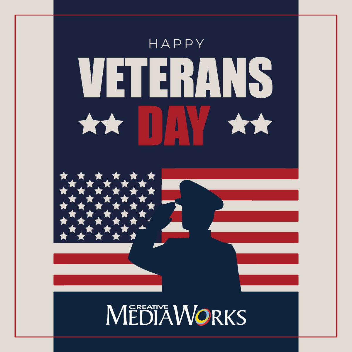 MediaWorks_Inc's tweet photo. CMW thanks our troops! #VeteransDay2024 #creativemediaworks https://t.co/9Emksp5nrW