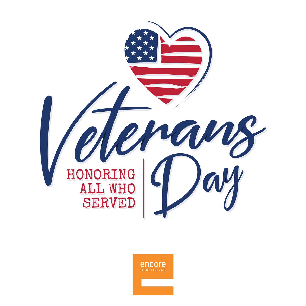 EncoreHC's tweet photo. Honoring the brave and selfless heroes who have served our nation on this Veterans Day. Thank you for your courage, resilience, and unwavering commitment to protecting our liberties.  #VeteransDay #SaluteToService #ThankYouVeterans 🇺🇸 🎗️ https://t.co/kNCCbDPa86