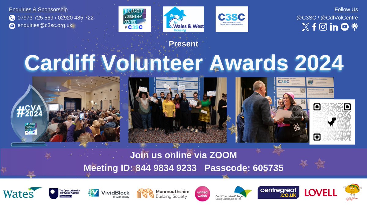 Cardiff Third Sector Council (C3SC) (@c3sc) on Twitter photo A special mention to our #sponsors starting with Wales & West Housing, supported by
@watesgroup, <a href="/OUCymru/">The OU in Wales</a>, <a href="/vividblock/">VividBlock</a>, @monmouthshirebs, <a href="/UnitedWelsh/">United Welsh</a>, <a href="/CAVC/">Cardiff and Vale College | Coleg Caerdydd a’r Fro</a>, <a href="/centregreat/">Centregreat</a>, <a href="/Lovell_UK/">Lovell</a> and
The Patty Man. The sponsorship has been incredible this year so thank you! #CVA2024 A special mention to our #sponsors starting with Wales & West Housing, supported by
@watesgroup, <a href="/OUCymru/">The OU in Wales</a>, <a href="/vividblock/">VividBlock</a>, @monmouthshirebs, <a href="/UnitedWelsh/">United Welsh</a>, <a href="/CAVC/">Cardiff and Vale College | Coleg Caerdydd a’r Fro</a>, <a href="/centregreat/">Centregreat</a>, <a href="/Lovell_UK/">Lovell</a> and
The Patty Man. The sponsorship has been incredible this year so thank you! #CVA2024