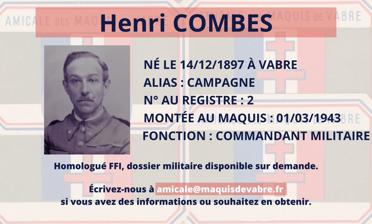 maquisdevabre's tweet photo. Le maquis c'est 90% de jeunes de moins de 30 ans. C'est aussi quelques vétérans de la Première Guerre mondiale. Comme Henri Combes, capitaine de 14-18 devenu chef militaire des @maquisdevabre. Ou Maurice Seymour, Croix de Guerre.

Des aînés certes, des modèles surtout. https://t.co/qZddJeBe2U