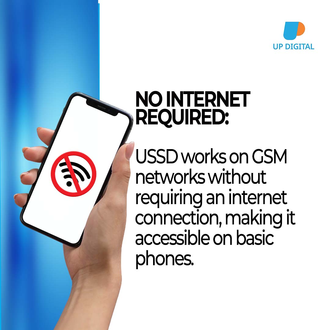 UpDigitalLtd's tweet photo. No internet? No problem! USSD's got you covered." https://t.co/YquzlQghXa