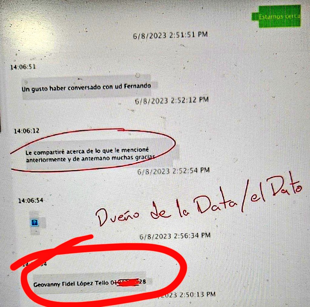 Según los chats de La Posta:

La periodista Melanie Pincay, de <a href="/ElDatoEcua/">El Dato Ec</a>, negoció los contenidos de ese pasquín por 8 mil dólares mensuales con Fernando Villavicencio.

Ese portal pertenece a Geovanny López, femicida de Sharon la Hechicera. 

Una persona que maneja la