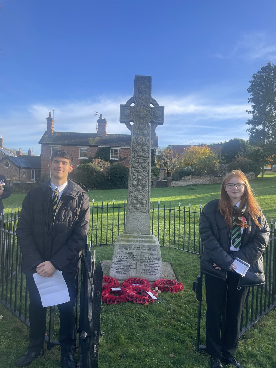 Proud of our CRA community today showing respect by walking in silence to the war memorial in the village and doing 2 minutes silence. 💚💙💛