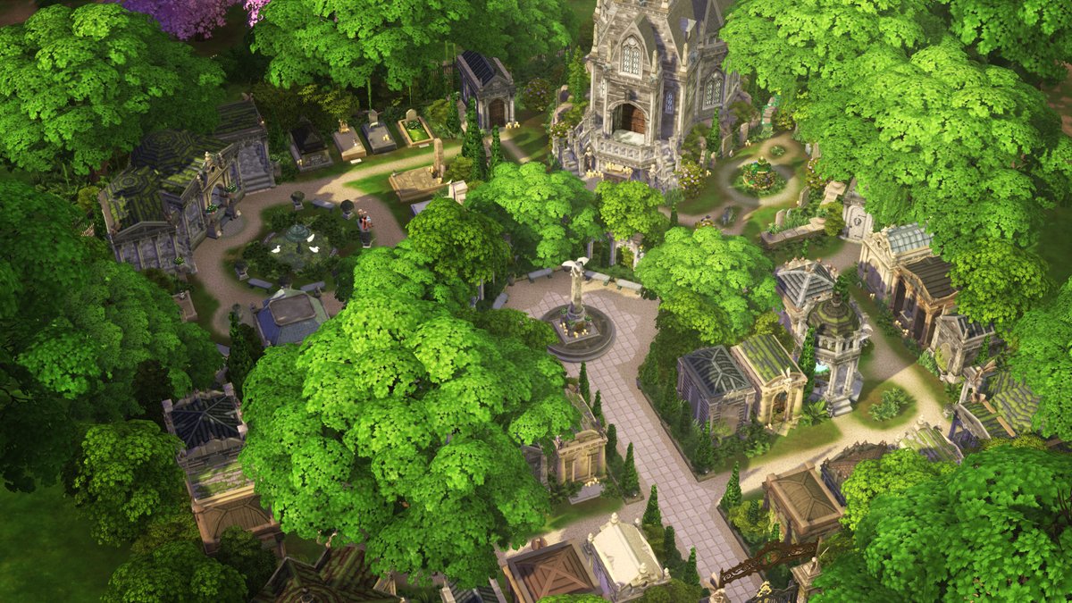 I built a HISTORIC CEMETERY in #TheSims4.

With its magnificent trees, birds, fountains, sculptures and mausoleums it's an oasis of nature and peace.

VIDEO: youtu.be/GSFlp3gd5EA

#ShowUsYourBuilds #Sims4Builds #EaPartner