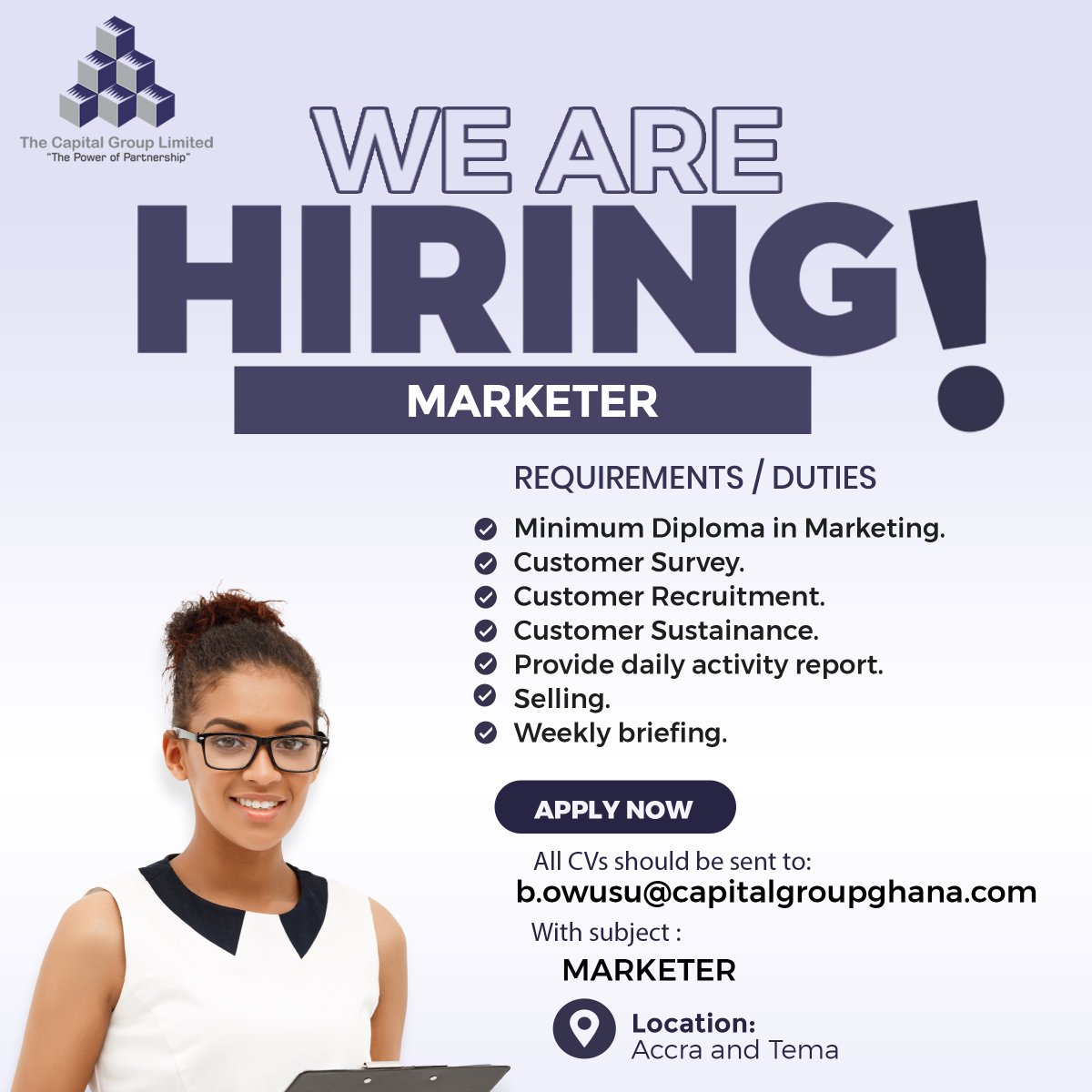 CapitalGroupHR's tweet image. #Vacancy #Jobs #TCGL