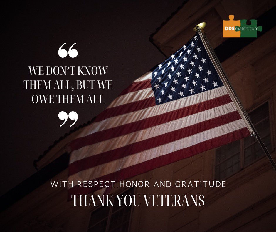 ddsmatchsouth's tweet photo. 🇺🇸 Today, we pause to express our gratitude to the brave men and women who have served in our armed forces. At DDSmatch, we honor the veterans in our community and across the nation who continue to inspire us with their commitment to duty.

We are grateful today and every day. https://t.co/Le0FGQOuwp