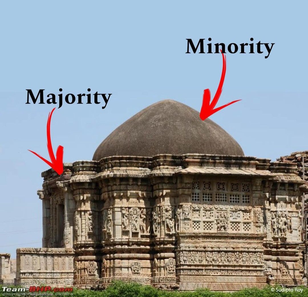rupen_chowdhury's tweet photo. Secularism in India !! 🤡

This is an ancient Hindu Temple in Chittor that was turned into a mosque by the mughals !! https://t.co/ewC0jMTtMp
