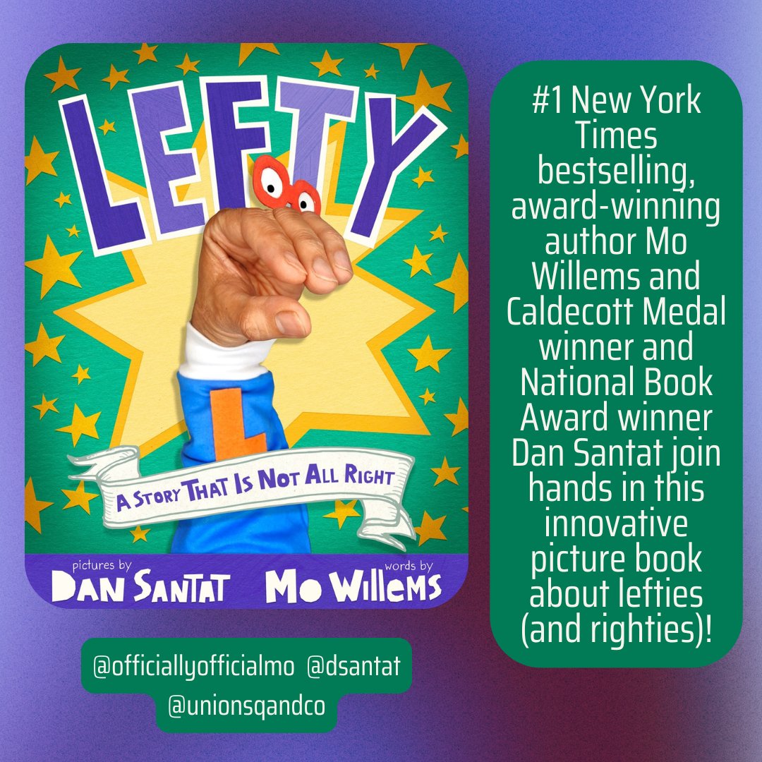 Barnes & Noble Classwork (@bn_classwork) on Twitter photo Coming soon from @officiallyofficialmo, <a href="/dsantat/">Dan Santat</a>, and <a href="/UnionSquareKids/">Union Square Kids</a> ! Lefty and Righty hand out the facts in a theatrical performance that spans the ages. Once upon a time, left was considered wrong . . . but now, left or right, it’s all alright. Coming soon from @officiallyofficialmo, <a href="/dsantat/">Dan Santat</a>, and <a href="/UnionSquareKids/">Union Square Kids</a> ! Lefty and Righty hand out the facts in a theatrical performance that spans the ages. Once upon a time, left was considered wrong . . . but now, left or right, it’s all alright.