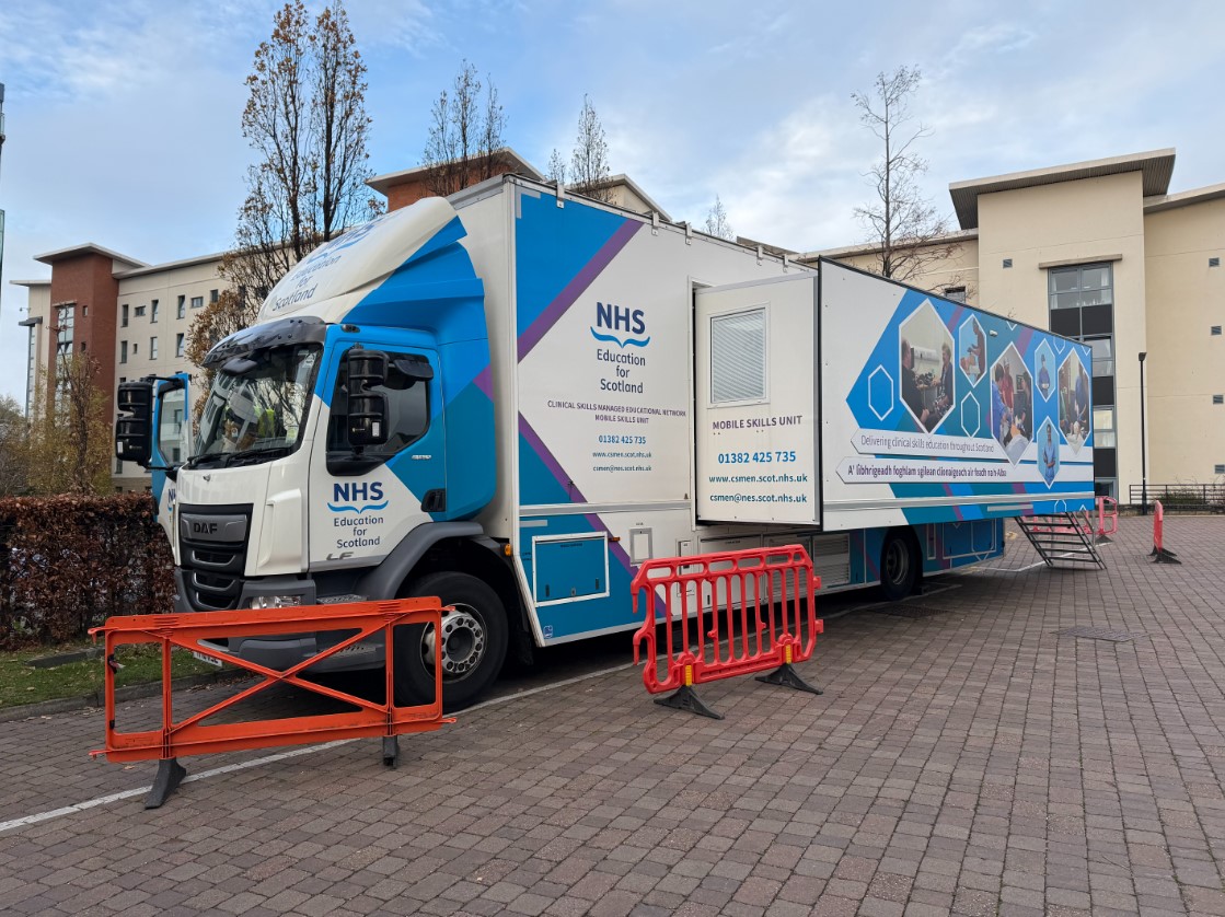 NES Clinical Skills Managed Educational Network (@csmen1) on Twitter photo We are very excited that the <a href="/NHS_Education/">NHS Education for Scotland (NES)</a> #MobileSkillsUnit is back in Dundee this week! It is the first visit to <a href="/dundeeuni/">University of Dundee</a> with sessions for students, <a href="/NHSTayside/">NHS Tayside</a> <a href="/NHS24/">NHS 24</a> and <a href="/Scotambservice/">Scottish Ambulance</a> We are very excited that the <a href="/NHS_Education/">NHS Education for Scotland (NES)</a> #MobileSkillsUnit is back in Dundee this week! It is the first visit to <a href="/dundeeuni/">University of Dundee</a> with sessions for students, <a href="/NHSTayside/">NHS Tayside</a> <a href="/NHS24/">NHS 24</a> and <a href="/Scotambservice/">Scottish Ambulance</a>