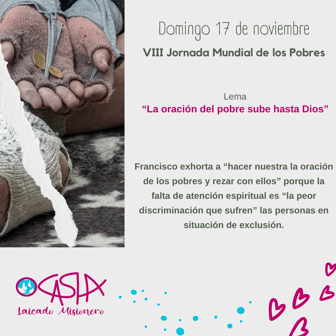 Hoy se celebra y se ora la VIII Jornada Mundial de los Pobres 🙏🙏

#PapaFrancisco 🕯🕯