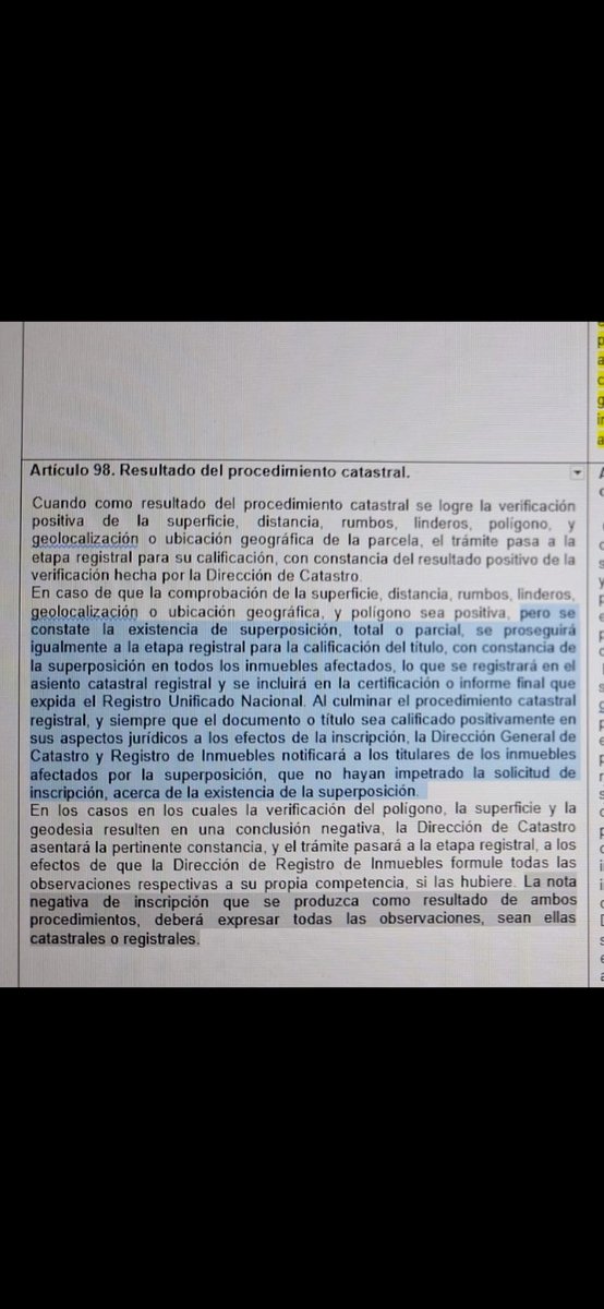 <a href="/lelizgonza/">Lourdes E. Gonzalez P</a> <a href="/CatastroOEA/">Catastro OEA</a> <a href="/Incra_oficial/">Incra</a> <a href="/GlobalLandAllia/">Global Land Alliance</a> <a href="/RPublicoPanama/">Registro Público</a> <a href="/anatipma/">ANATI PANAMÁ</a> <a href="/BancoMundial/">Banco Mundial</a> <a href="/PoderJudicialPY/">Corte Suprema CSJ</a> Esa inconsistencia se debe informar al momento de emitirse el certificado no al momento de presentar escritura a inscripción. Por esta y tantas razones es que estamos tan preocupados con la redacción del proyecto y pedimos revisión. Se inscribirá sin embargo con superposiciones.
