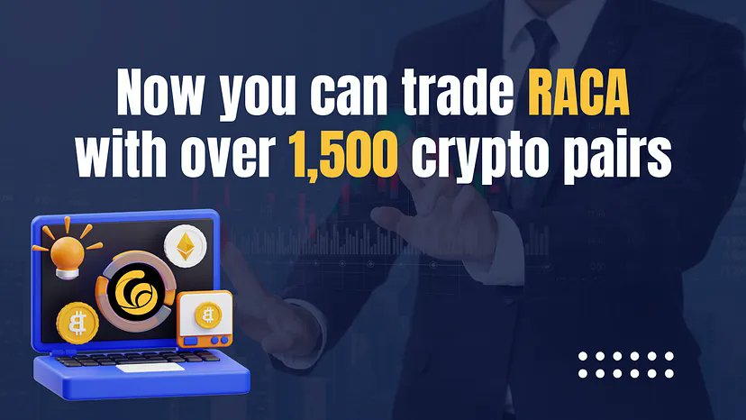 RACA3_BRASIL's tweet photo. Agora você pode negociar #RACA com mais de 1.500 pares criptográficos 💫

https://t.co/7J5kF5sWvF https://t.co/LieR4SiP48