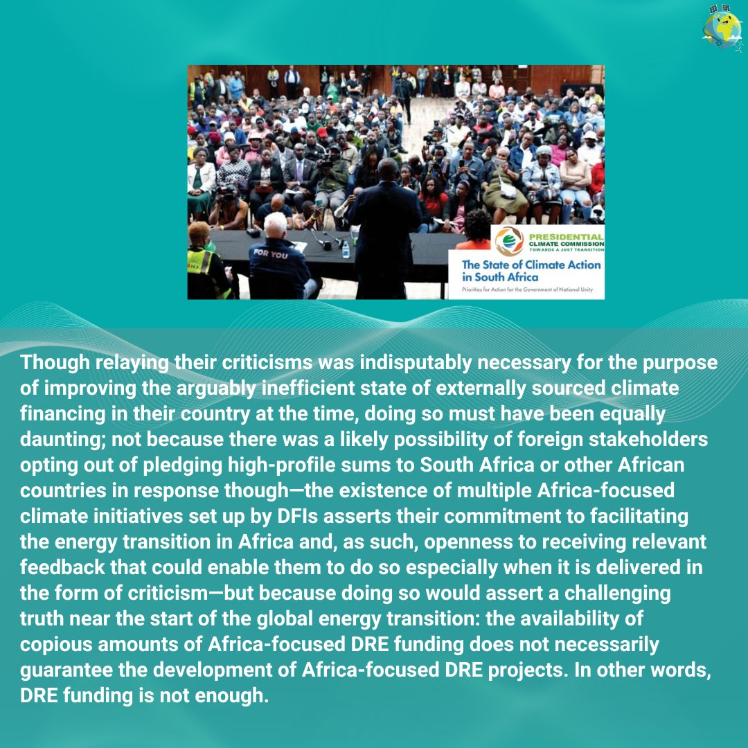 "The availability of copious amounts of Africa-focused DRE funding does not necessarily guarantee the development of Africa-focused DRE projects. In other words, DRE funding is not enough".

Read our full article here: mailchi.mp/fa2634ea9a06/u…