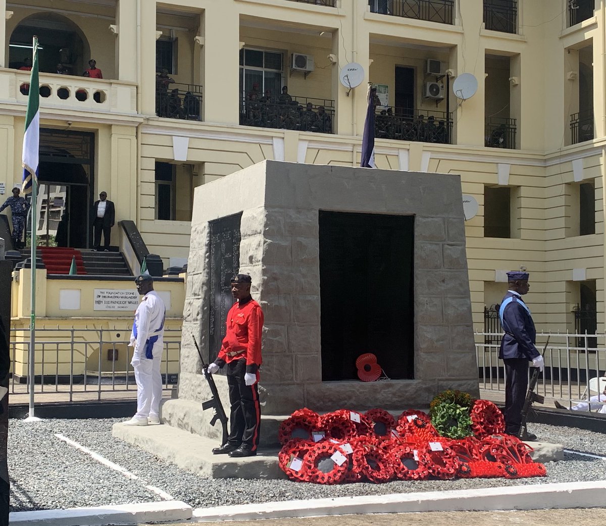 UK in Sierra Leone 🇬🇧🇸🇱 (@ukinsierraleone) on Twitter photo We will remember them.
On Saturday British High Commission Freetown observed #remembrance and yesterday, at the Remembrance Sunday service in Freetown, HC <a href="/JosephineGauld/">Josephine Gauld</a> laid a wreath to remember all those killed in conflict since the First World War - They sacrificed so much We will remember them.
On Saturday British High Commission Freetown observed #remembrance and yesterday, at the Remembrance Sunday service in Freetown, HC <a href="/JosephineGauld/">Josephine Gauld</a> laid a wreath to remember all those killed in conflict since the First World War - They sacrificed so much