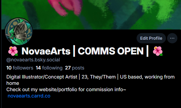 ArtsNovae's tweet photo. Migrating over more properly these days~ 🦋 https://t.co/stS88i3Mu8