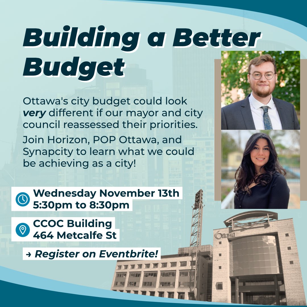 Coming up this Wednesday is the “Building a Better Budget” event which will include panel conversations with Nate Wallace from Environmental Defence and Farnaz Farhang of Vivec Research.

Still time to register here: bit.ly/BetterBudgetEv…