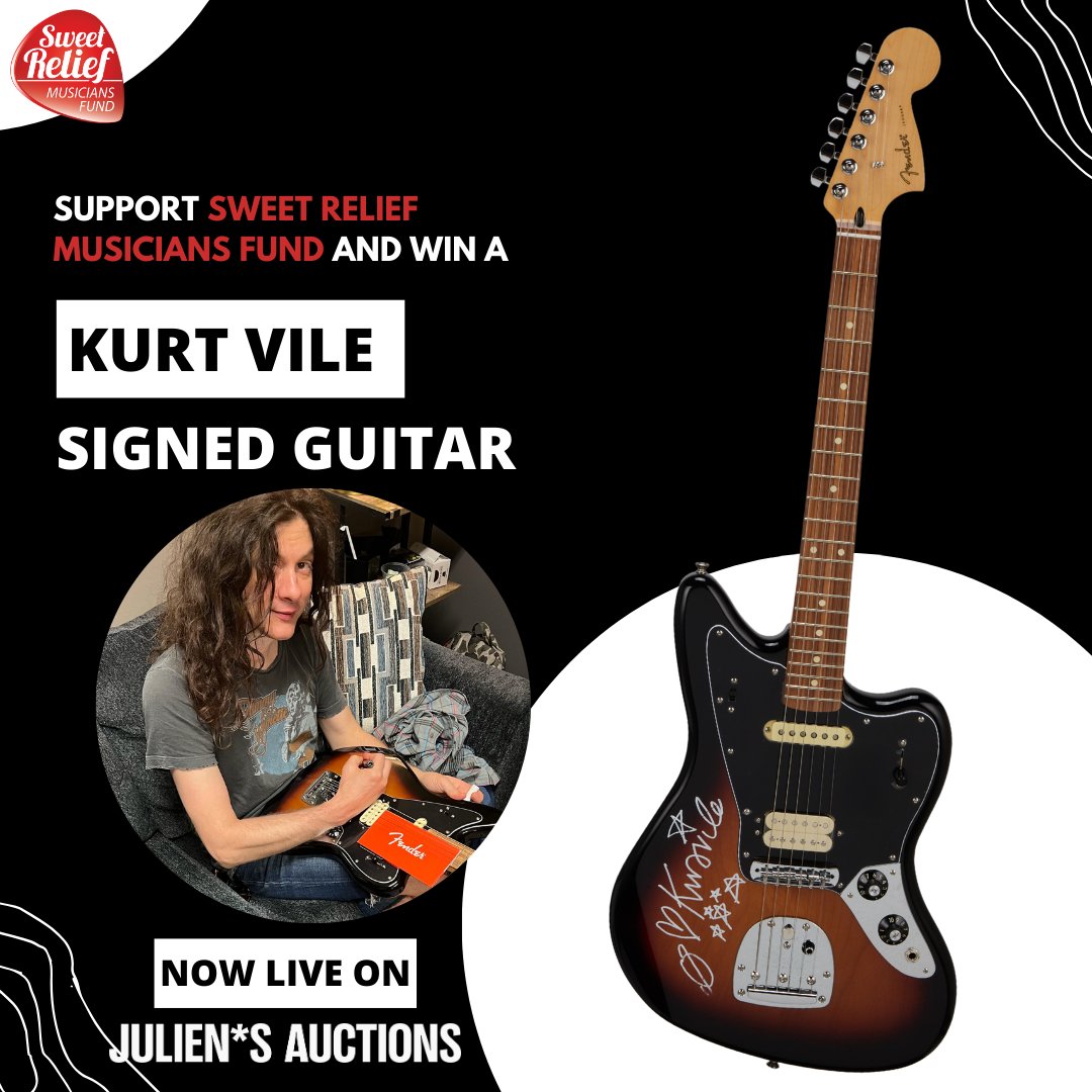 Kurt Vile (@therealkurtvile) on Twitter photo Win a guitar signed by Kurt Vile! Your bid will help raise emergency funds for musicians and music industry workers through the <a href="/SweetRelief/">Sweet Relief Musicians Fund</a> Musicians Fund.
Bid at bid.juliensauctions.com/lot-details/in… Win a guitar signed by Kurt Vile! Your bid will help raise emergency funds for musicians and music industry workers through the <a href="/SweetRelief/">Sweet Relief Musicians Fund</a> Musicians Fund.
Bid at bid.juliensauctions.com/lot-details/in…