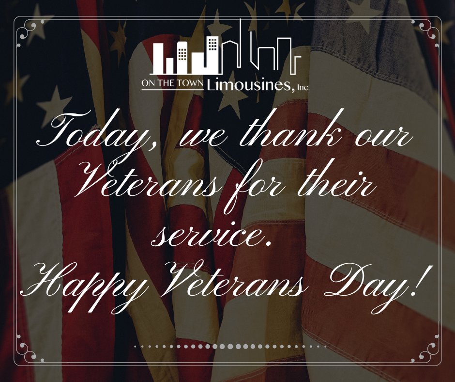 Onthetownlimos's tweet photo. On behalf of everyone here at On The Town Limousines, Inc, we want to extend our deepest thanks to our team members; Michael B., Michael W, Tyler J., Brian B., Tanika N.  and every Veteran for their service! https://t.co/a7DyYVMPOc