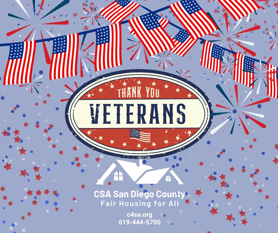 CSASANDIEGO's tweet image. Happy Veterans Day! Today, we honor and celebrate the brave men and women who have served our country.  Let’s take a moment to express our gratitude and support for all veterans, past and present. Thank you for your service!  #VeteransDay #ThankYouVeterans