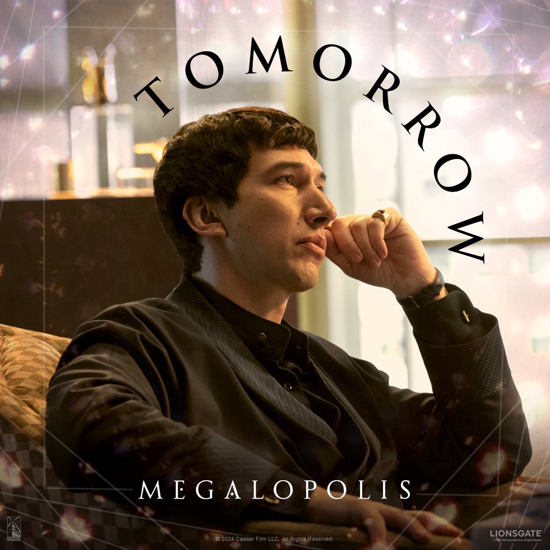 megalopolismov's tweet image. Stand on the edge of the future: #MEGALOPOLIS is available On Demand TOMORROW.