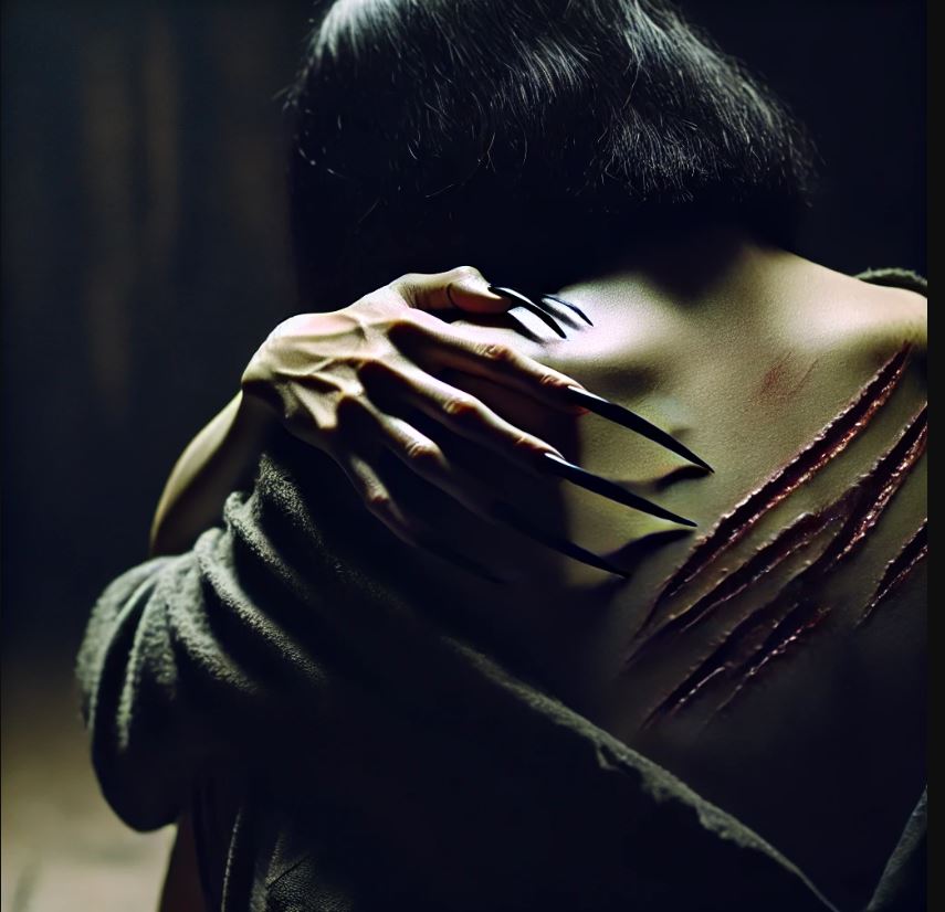 Meet self-hatred #AIart #HorrorCommunity #characterdesign #characterai #DALLE3